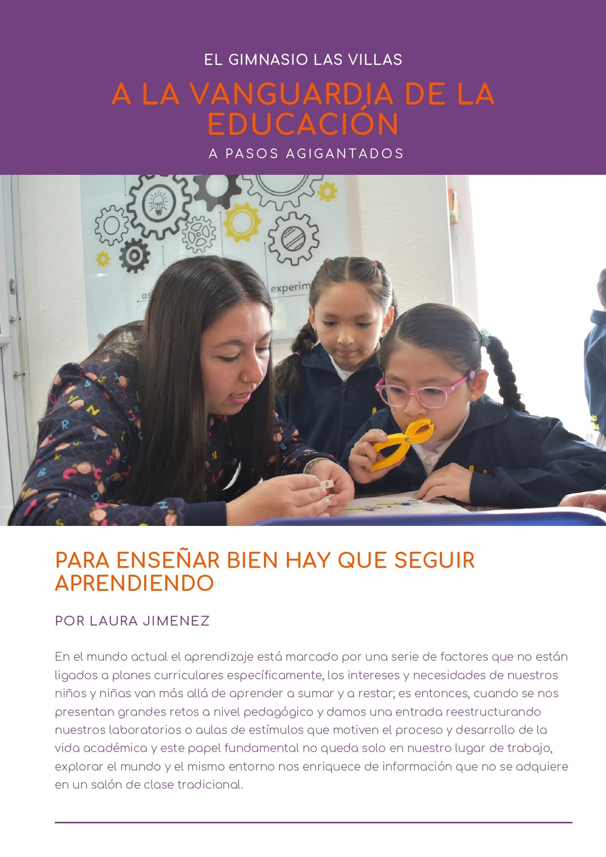 A la Vanguardia de la Educación A  PASOS  AGIGANTADOS