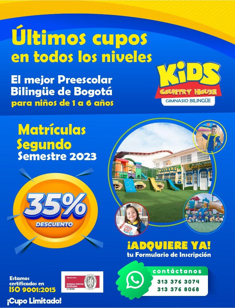 Últimos cupos en Kids Country House