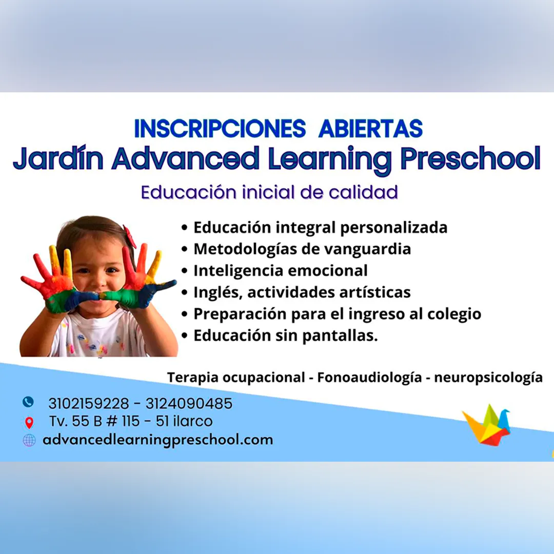 Advanced Learning Preschool de Bogotá: cada niño es único